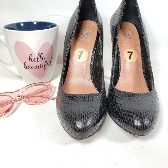 Vince Camuto Textured Platform Leather Heels, 7 - Picture 3 of 13